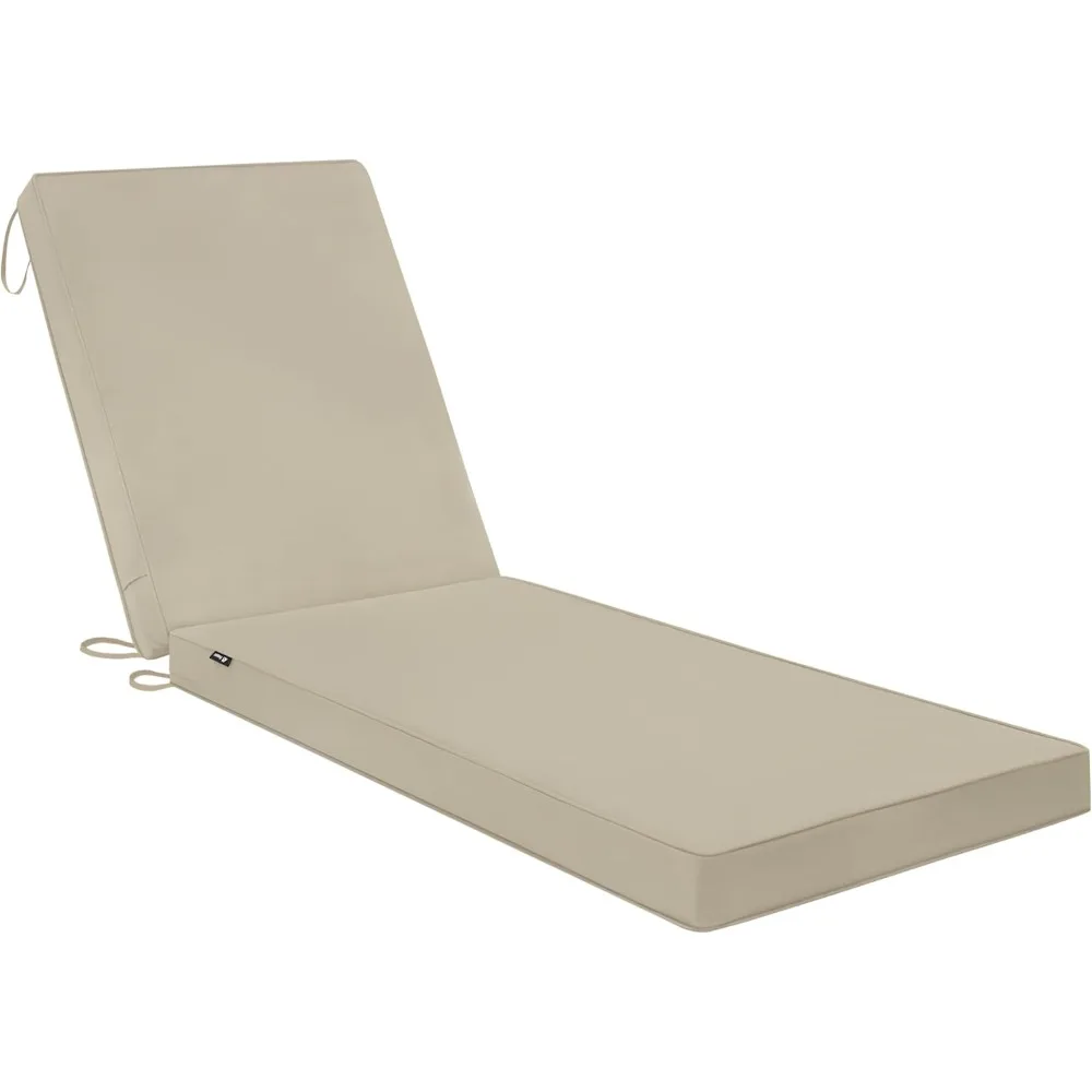 72 x 21 x3 Inch Waterproof & 3-Year Fade Resistant Outdoor Lounge Chair Cushions with Removable Cover, Ties and Hidden Zipper
72 x 21 x3 Inch Waterproof & 3-Year Fade Resistant Outdoor Lounge Chair Cushions with Removable Cover, Ties and Hidden Zipper