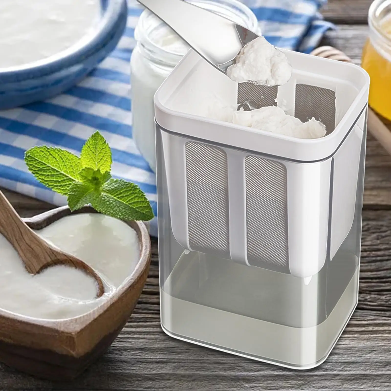Greek Yogurt Maker Machine with Strainer Kitchen Tools Extraction Whey
Greek Yogurt Maker Machine with Strainer Kitchen Tools Extraction Whey