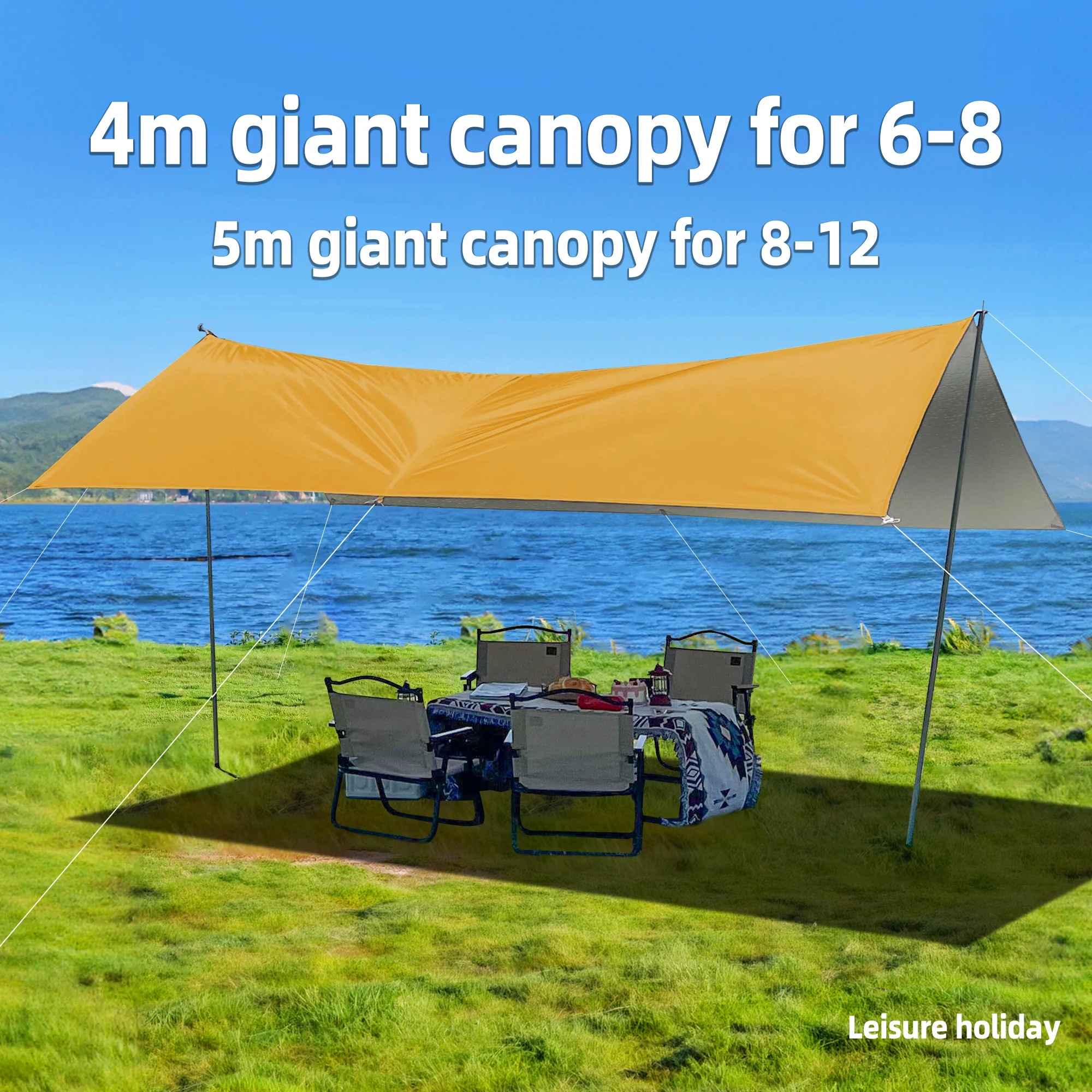 UPF50+ Sun Shelter Tent Easy Setup Windproof Beach Camping Tarp with Stability Poles Extra Strong Shade Cover Outdoor Picnics
UPF50+ Sun Shelter Tent Easy Setup Windproof Beach Camping Tarp with Stability Poles Extra Strong Shade Cover Outdoor Picnics