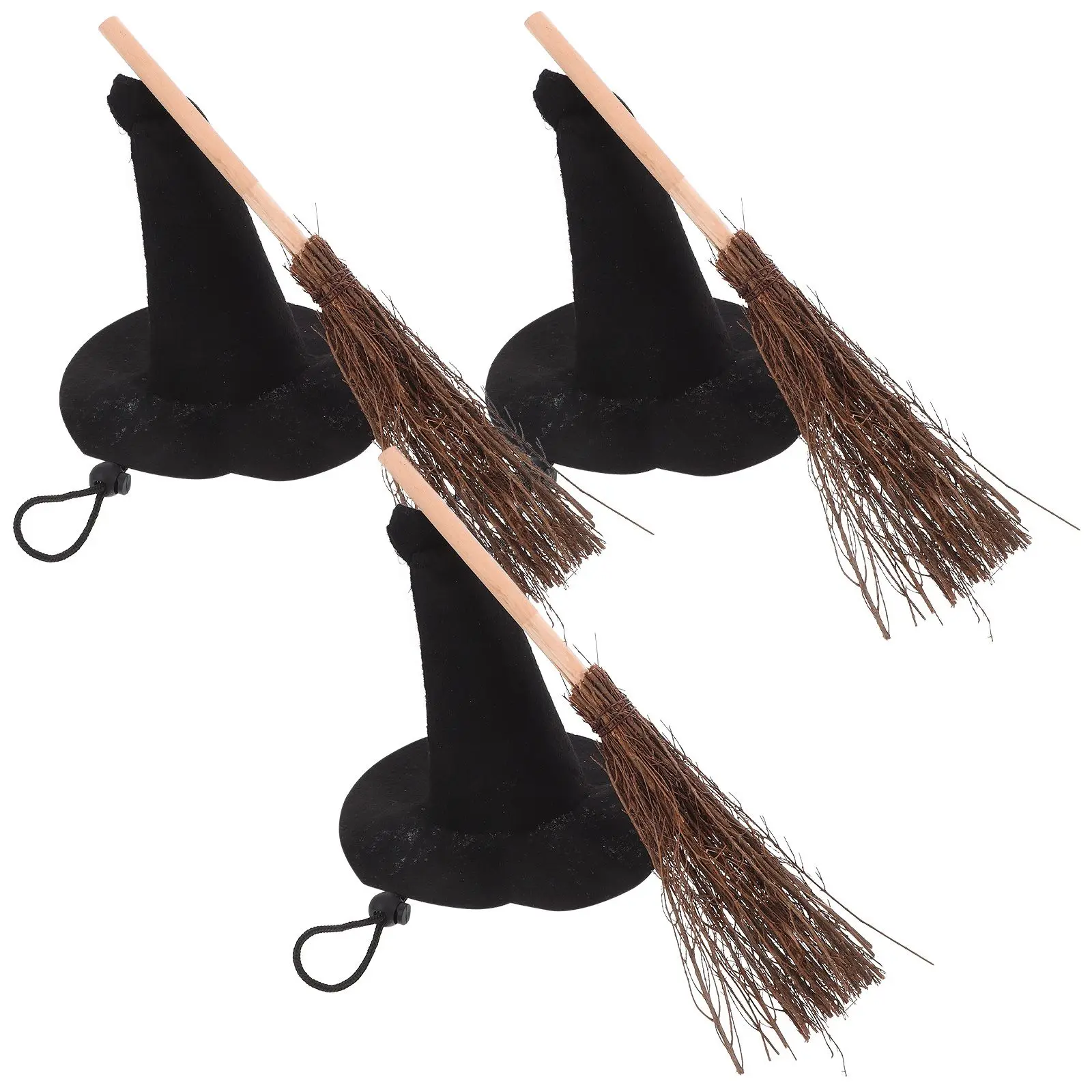 3 set Witch Mini Broomsticks for Halloween Decor Craft Supplies Party Hand-Woven Broomstick Hats Accessories Spooky DIY
3 set Witch Mini Broomsticks for Halloween Decor Craft Supplies Party Hand-Woven Broomstick Hats Accessories Spooky DIY