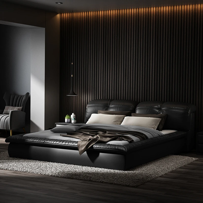 Modern Black Double Bed Artificial Leather Headboards King Size Double Bed Bedframe Twin Cama Matrimonial Furniture For Bedroom
Modern Black Double Bed Artificial Leather Headboards King Size Double Bed Bedframe Twin Cama Matrimonial Furniture For Bedroom