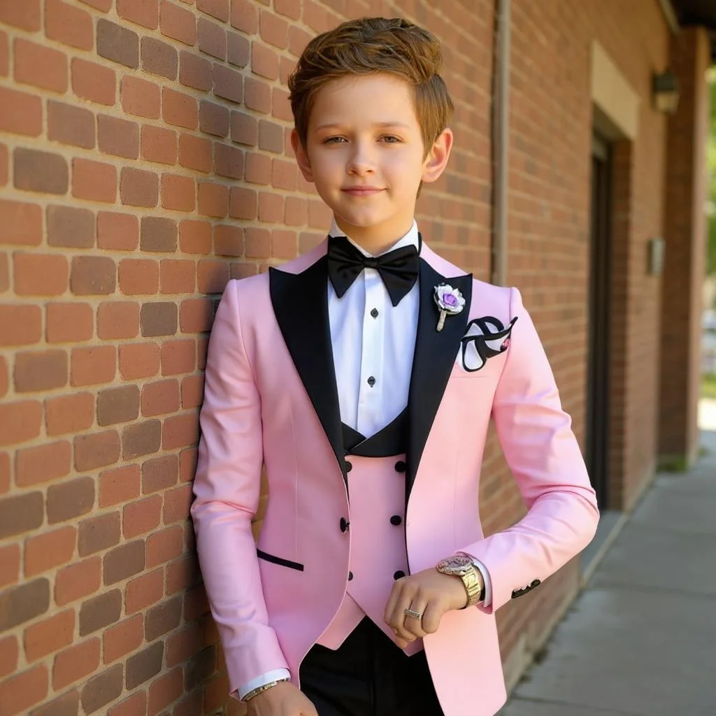 Boys Wedding Suits 3 Pieces Formal Peak Lapel Blazer Vest Pants Classic Kids Tuxedo Slim fit Child Suit Set for 3-16 Years
Boys Wedding Suits 3 Pieces Formal Peak Lapel Blazer Vest Pants Classic Kids Tuxedo Slim fit Child Suit Set for 3-16 Years