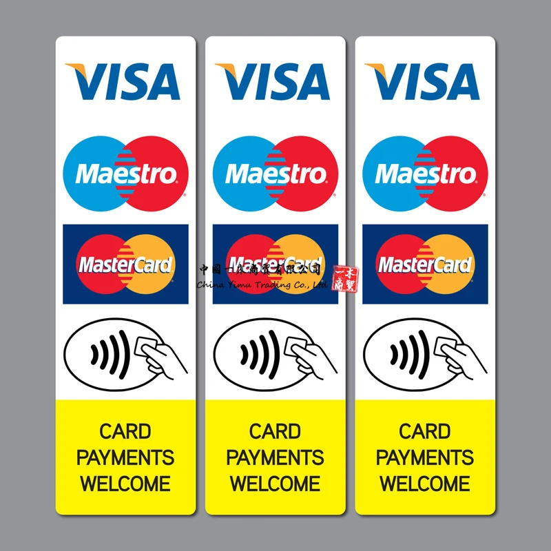 Contactless Credit Card Payments Stickers Taxi Shop Visa Mastercard Maestro Photo
Contactless Credit Card Payments Stickers Taxi Shop Visa Mastercard Maestro Photo