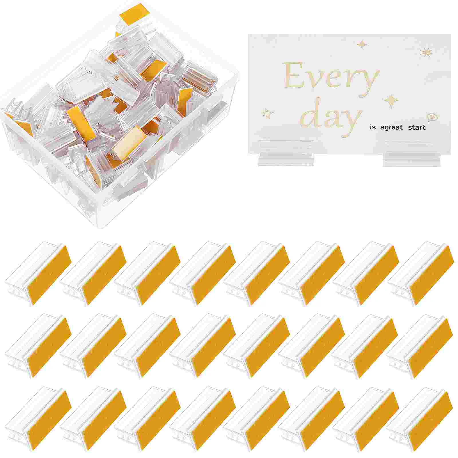 100 Pcs Acrylic Stand Label Holder Price Tag Clips Sneeze Guard Name Advertising Card Holders Sign Small Table Desktop
100 Pcs Acrylic Stand Label Holder Price Tag Clips Sneeze Guard Name Advertising Card Holders Sign Small Table Desktop