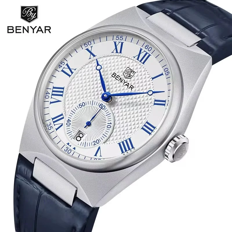 BENYAR 5199 Business Simple Men's Roman Digital Quartz Watch Luxury Waterproof Calendar Sports Leather Watch Relogio Masculino
BENYAR 5199 Business Simple Men's Roman Digital Quartz Watch Luxury Waterproof Calendar Sports Leather Watch Relogio Masculino