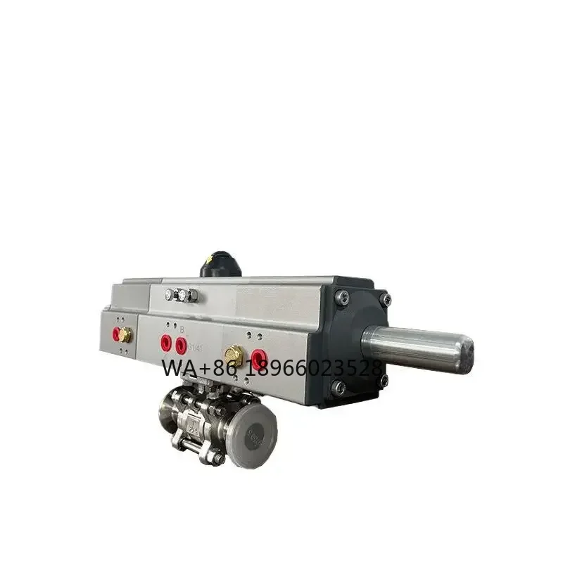 Three-stage pneumatic head Three-piece quick-loading sanitary ball valve Pneumatic actuator Multi-angle adjustment of flow size
Three-stage pneumatic head Three-piece quick-loading sanitary ball valve Pneumatic actuator Multi-angle adjustment of flow size