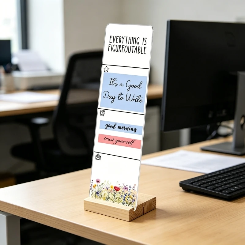 Portable Acrylic Message Board With Detachable Wooden Base For Office Home And School Use F19E
Portable Acrylic Message Board With Detachable Wooden Base For Office Home And School Use F19E