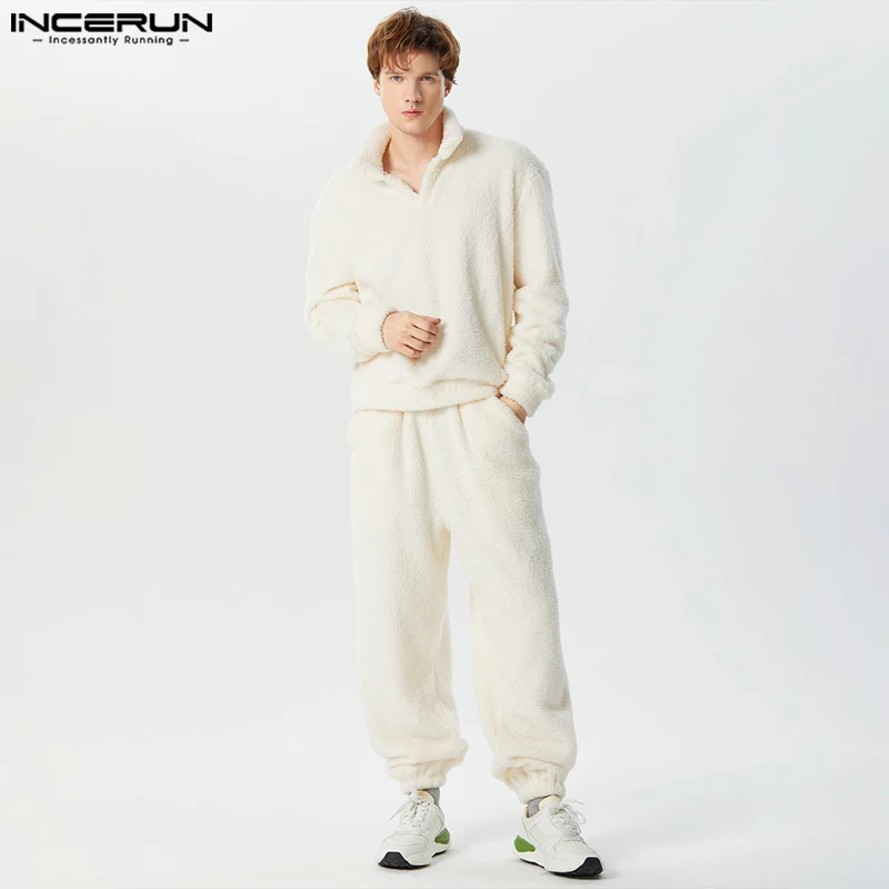 INCERUN 2024 American Style New Men's Sets Long Sleeved T-shirts Long Pants Fashionable Casual Solid Plush Two-piece Sets S-3XL
INCERUN 2024 American Style New Men's Sets Long Sleeved T-shirts Long Pants Fashionable Casual Solid Plush Two-piece Sets S-3XL