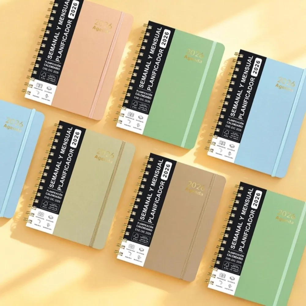 2026 Spanish Planner a5 Notebook Coil Calendar Daily Organizer Self-Tracking Diary Book Essential Convenient
2026 Spanish Planner a5 Notebook Coil Calendar Daily Organizer Self-Tracking Diary Book Essential Convenient
