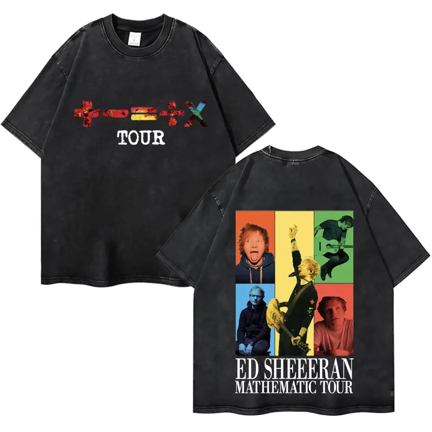 Ed Sheeran Mathematics Tour Vintage Washed T Shirts Mens Womens Fashion Cozy Harajuku T-shirts Summer 100% Cotton Casual T-shirt
Ed Sheeran Mathematics Tour Vintage Washed T Shirts Mens Womens Fashion Cozy Harajuku T-shirts Summer 100% Cotton Casual T-shirt