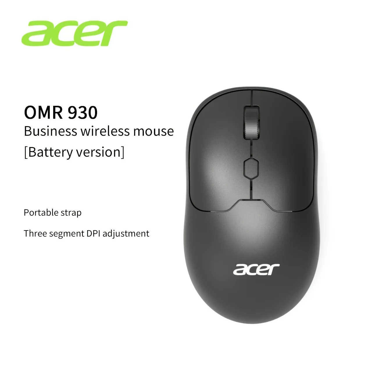 Беспроводная мышь Acer 2,4G, универсальная настольная ноутбук, питание от аккумулятора (без аккумулятора), USB-приемник Plug and Play OMR930 
Беспроводная мышь Acer 2,4G, универсальная настольная ноутбук, питание от аккумулятора (без аккумулятора), USB-приемник Plug and Play OMR930