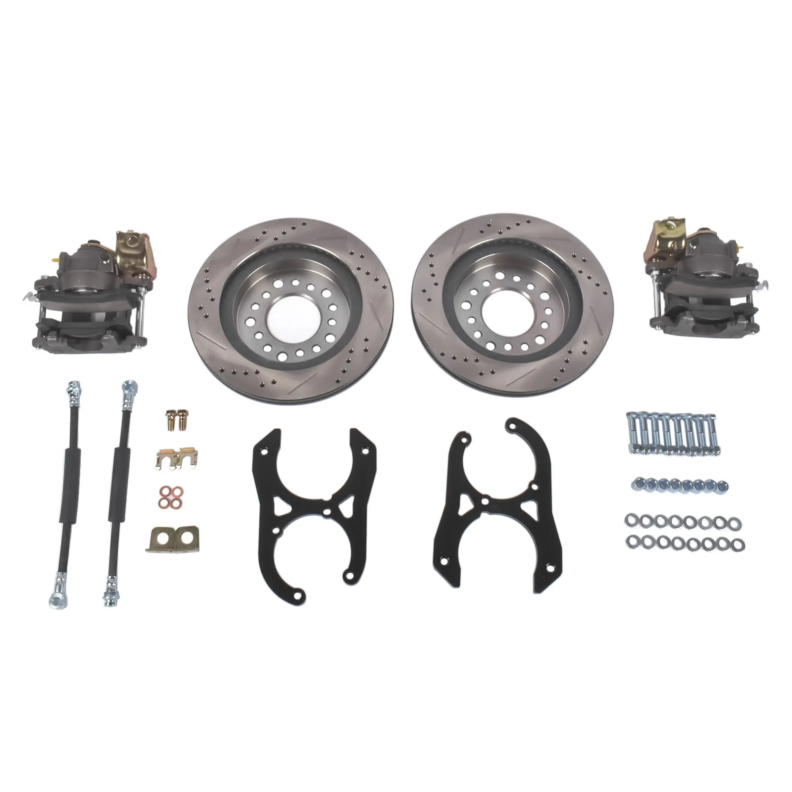 AP02 Rear Disc Brake Conversion For Chevy GMC C1500 Silverado Sierra Blazer Suburban Tahoe Yukon, Denali, XL Trucks 1988-2000, Black Calipers
AP02 Rear Disc Brake Conversion For Chevy GMC C1500 Silverado Sierra Blazer Suburban Tahoe Yukon, Denali, XL Trucks 1988-2000, Black Calipers