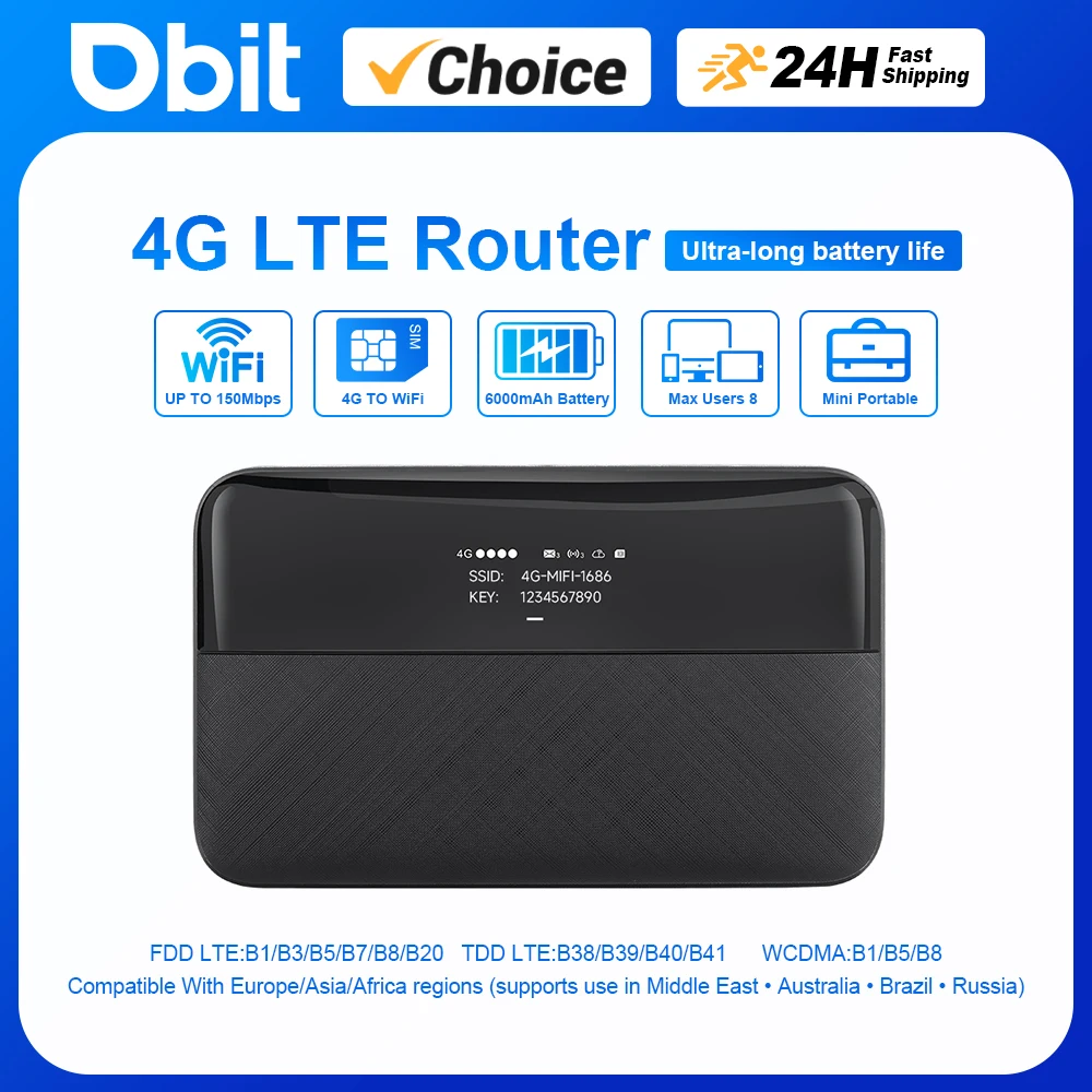 4G Lte маршрутизатор беспроводной Wi-Fi портативный модем мини уличная точка доступа карманный Mifi 150 Мбит/с слот для SIM-карты повторитель 6000 мАч длительный срок службы
4G Lte маршрутизатор беспроводной Wi-Fi портативный модем мини уличная точка доступа карманный Mifi 150 Мбит/с слот для SIM-карты повторитель 6000 мАч длительный срок службы