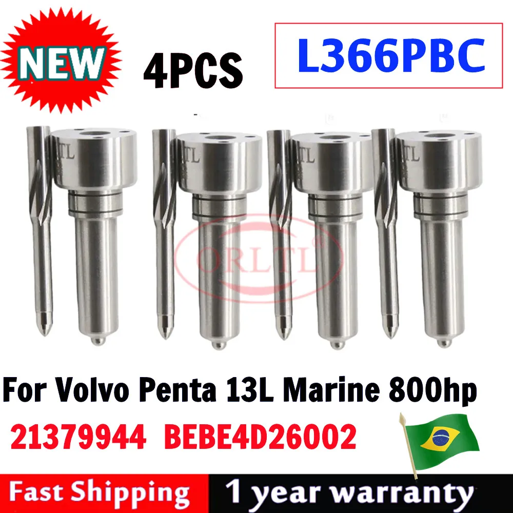 4 шт. L366PBC дизельная форсунка L366 PBC для Volvo Penta 13L Marine 800hp 21379944 BEBE4D26002 
4 шт. L366PBC дизельная форсунка L366 PBC для Volvo Penta 13L Marine 800hp 21379944 BEBE4D26002