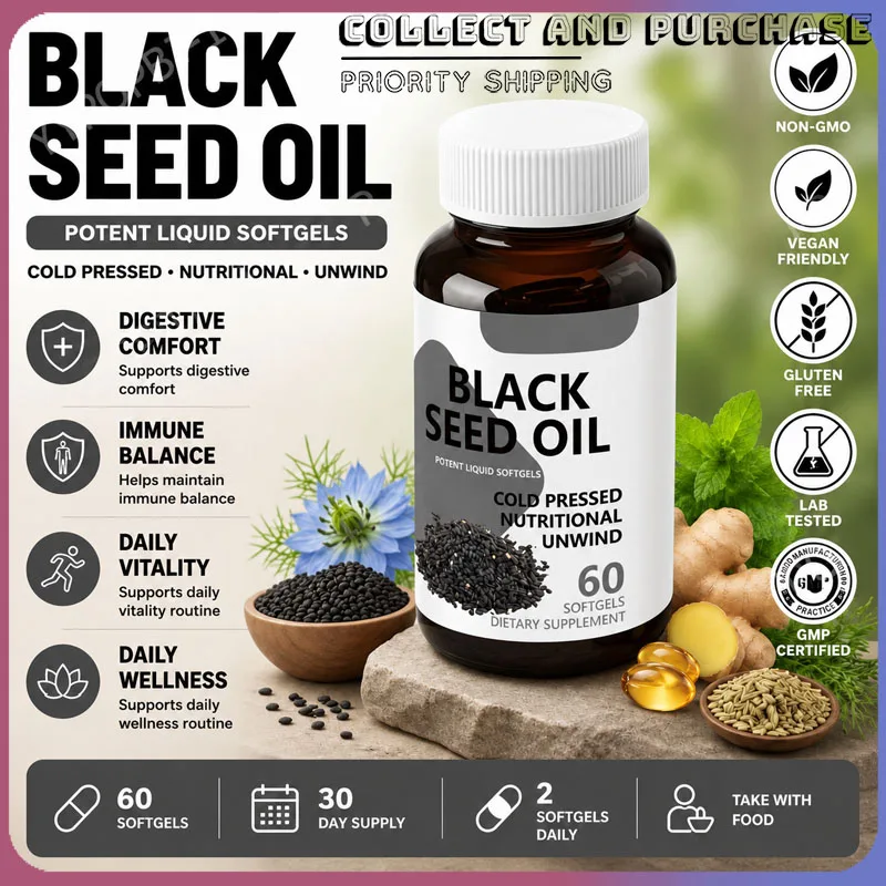 Docteat Black Seed Oil Softgels 60 Count Cold-Pressed with Ginger Root Fennel Seed And Peppermint Leaf for Digestive Comfort
Docteat Black Seed Oil Softgels 60 Count Cold-Pressed with Ginger Root Fennel Seed And Peppermint Leaf for Digestive Comfort