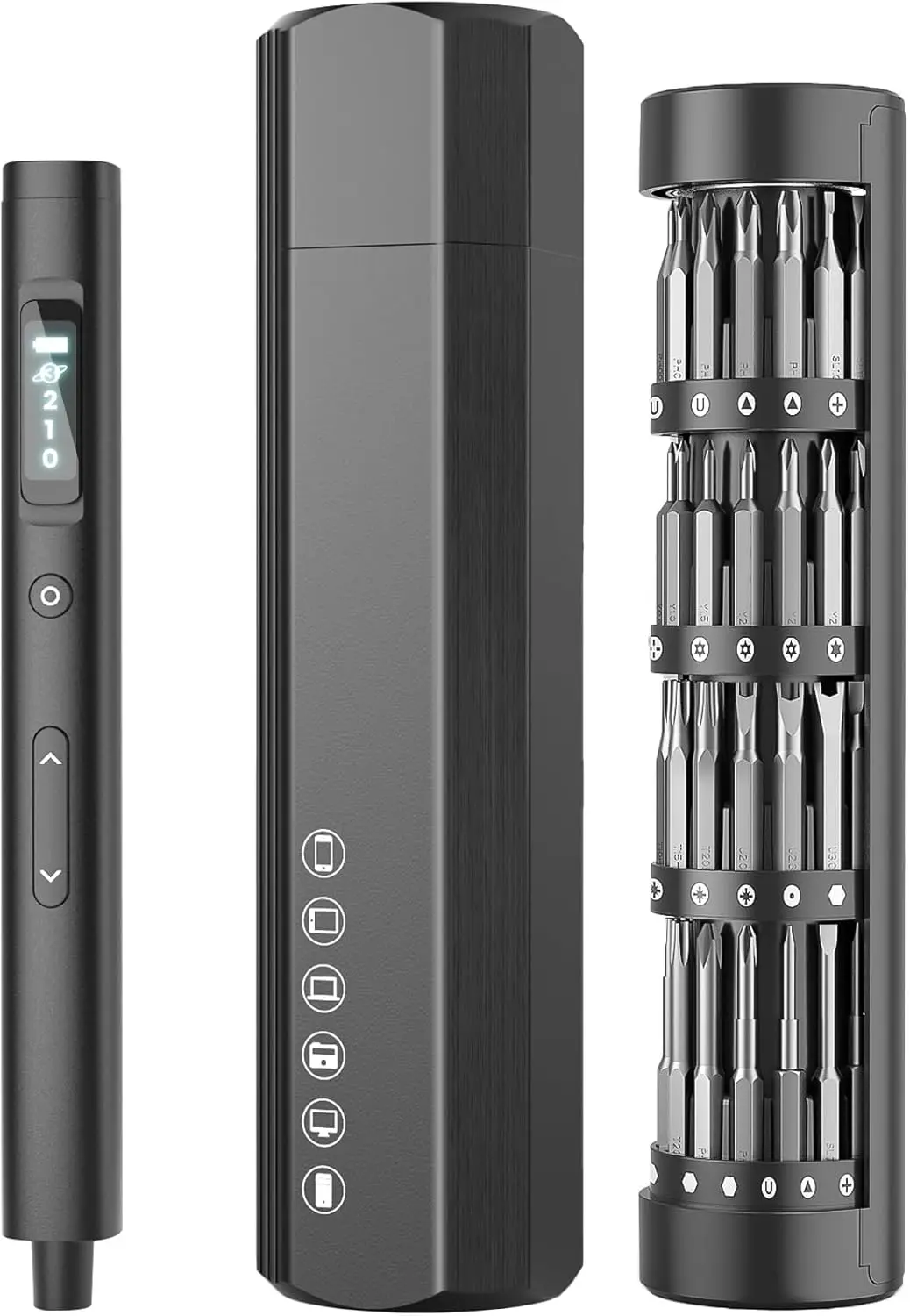 Mini Electric Screwdriver Set with 60 Bits, 4 Torque Settings for Electronics Repair
Mini Electric Screwdriver Set with 60 Bits, 4 Torque Settings for Electronics Repair