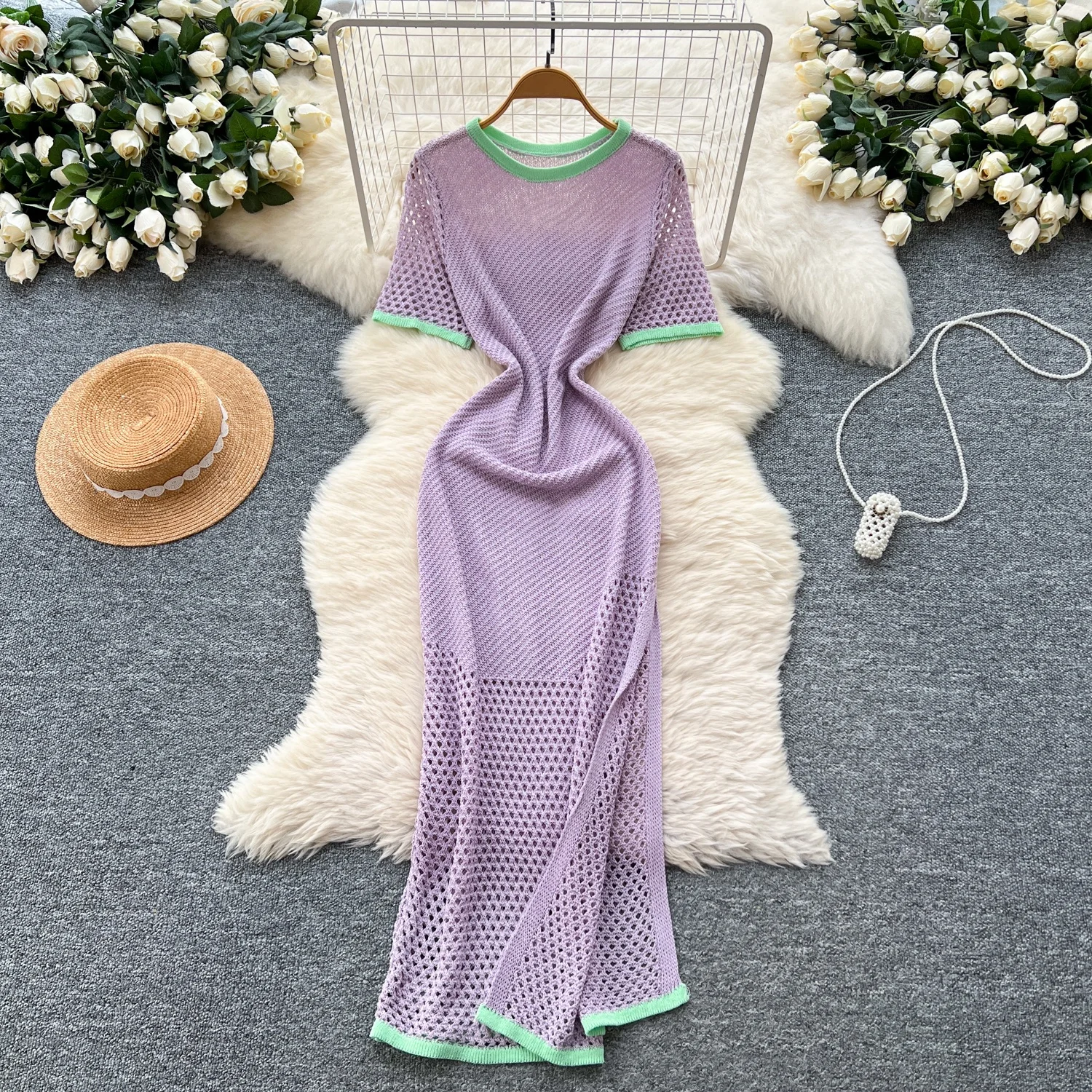 Clothland женское милое ажурное платье с разрезом трикотаж с коротким рукавом тонкие платья до середины икры Vestido Mujer QE016
Clothland женское милое ажурное платье с разрезом трикотаж с коротким рукавом тонкие платья до середины икры Vestido Mujer QE016