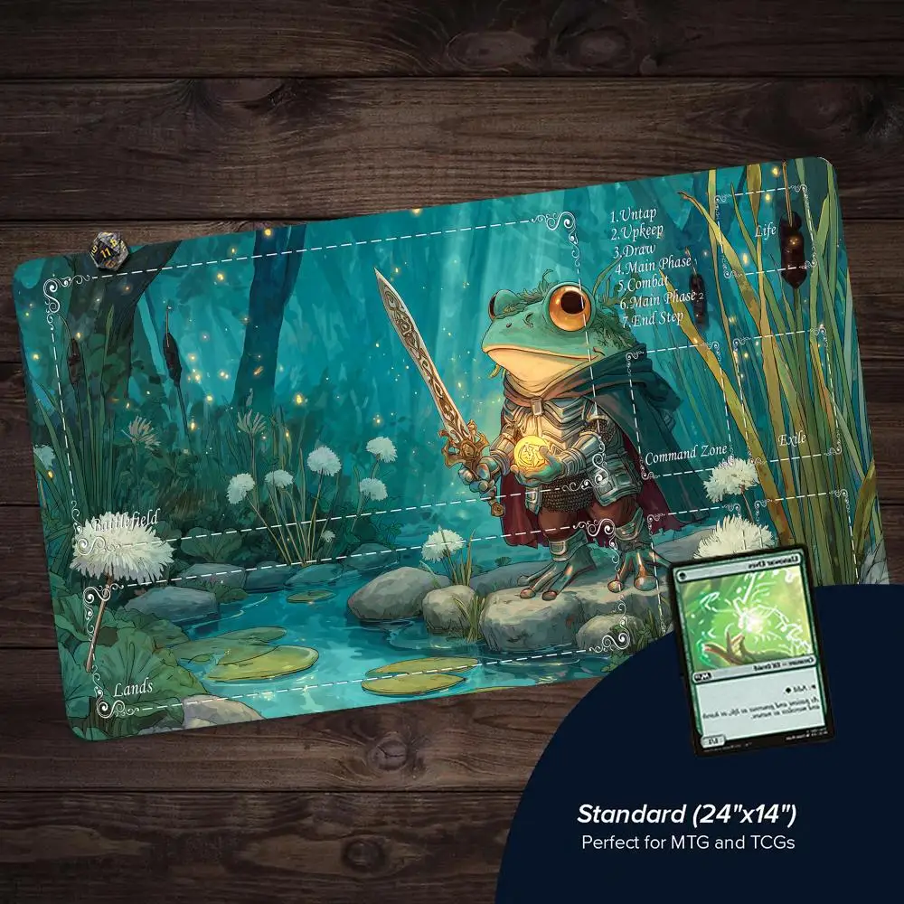 Sword and Frog Warrior MTG Playmat Magic Card Mat with Stitched Edge Non-Slip Durable Tabletop playmat Board Game Mat for TCG
Sword and Frog Warrior MTG Playmat Magic Card Mat with Stitched Edge Non-Slip Durable Tabletop playmat Board Game Mat for TCG