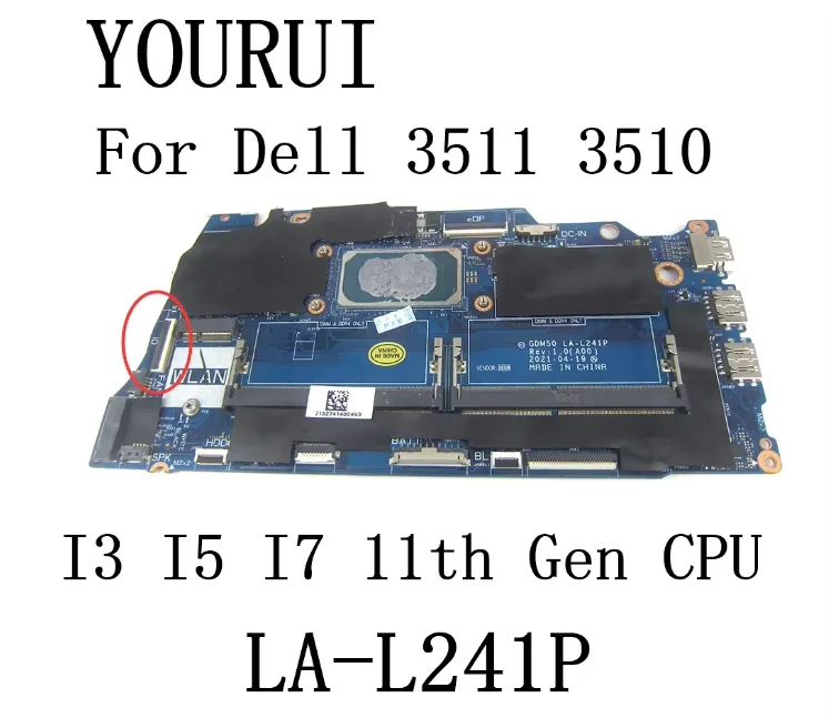 For Dell Inspiron 15 3511 Vostro 15 3510 Laptop Motherboard with I3 I5 I7 11th Gen CPU mainboard GDM50 LA-L241P FULL TEST
For Dell Inspiron 15 3511 Vostro 15 3510 Laptop Motherboard with I3 I5 I7 11th Gen CPU mainboard GDM50 LA-L241P FULL TEST