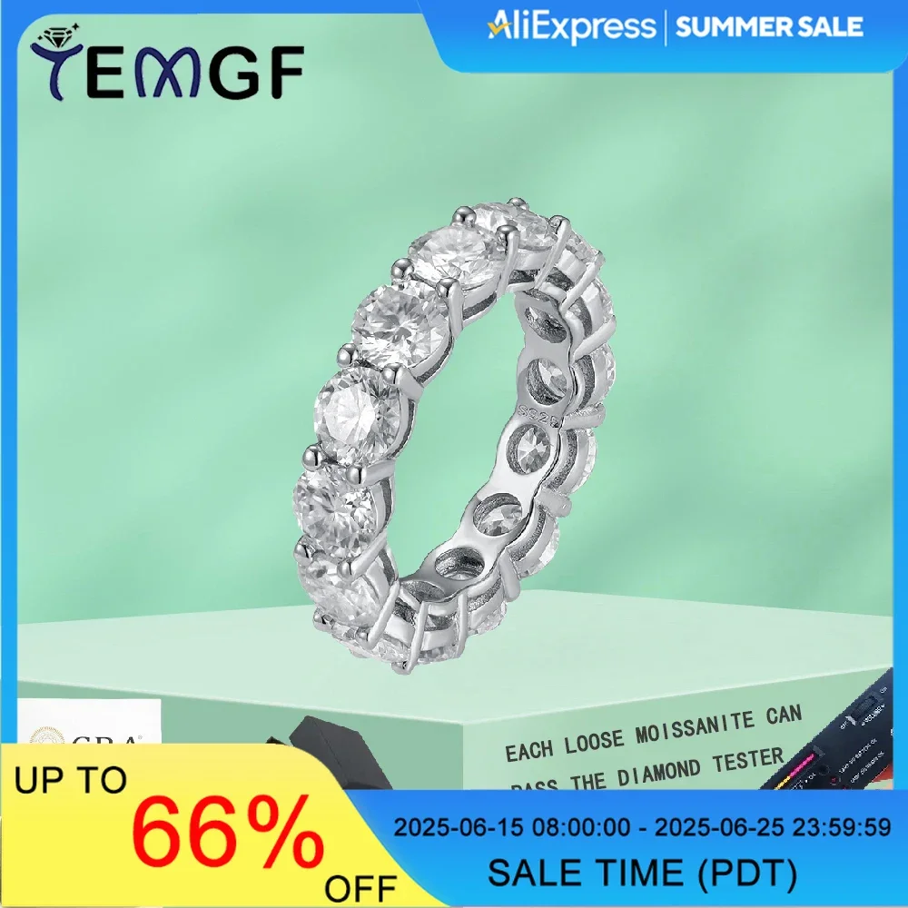 TEMGF Full 5mm Moissanite Ring Colored Eternity Band Rings for Women Men Couple Birthday Gifts S925 Silver Fine Jewelry With GRA
TEMGF Full 5mm Moissanite Ring Colored Eternity Band Rings for Women Men Couple Birthday Gifts S925 Silver Fine Jewelry With GRA