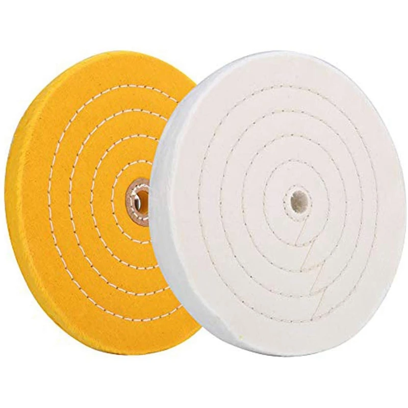 New 2 Sets Of Polishing Cloth Wheels 8 Inches 20 Cm, Suitable For Bench Grinder-White + Yellow
New 2 Sets Of Polishing Cloth Wheels 8 Inches 20 Cm, Suitable For Bench Grinder-White + Yellow