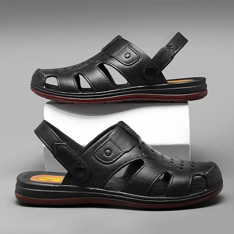 Men's Summer Rubber Sandals Casual Beach Shoes Anti-Slip Hole Design Outdoor Wear Comfortable Cowhide Sole Fashionable
Men's Summer Rubber Sandals Casual Beach Shoes Anti-Slip Hole Design Outdoor Wear Comfortable Cowhide Sole Fashionable
