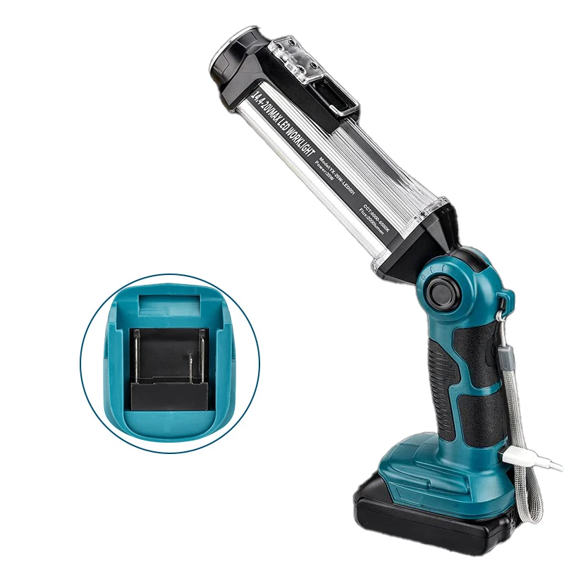 For Makita 18V Li-Ion Batteries Portable Camping Light 35W Outdoor Flashlight LED Work Light for Auto Repair Workplace Lighting
For Makita 18V Li-Ion Batteries Portable Camping Light 35W Outdoor Flashlight LED Work Light for Auto Repair Workplace Lighting