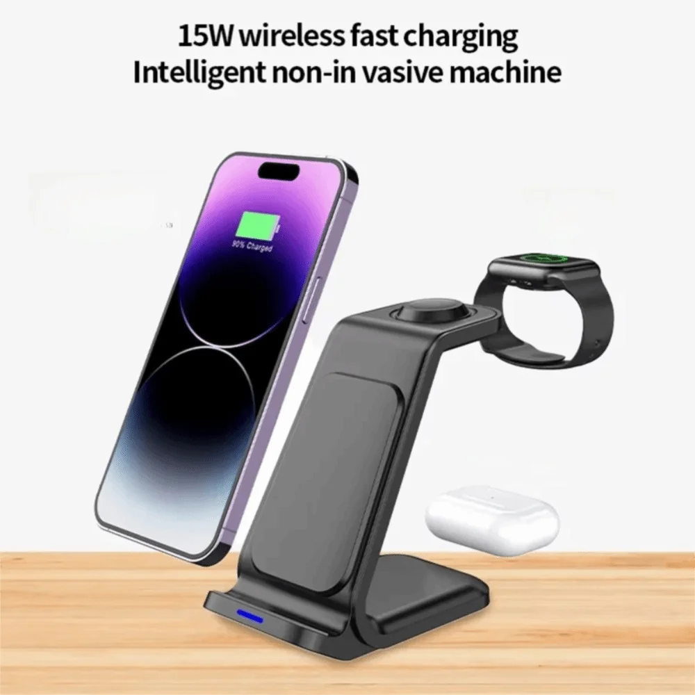 3 in 1 Charger Magnetic Wireless Charger 15W Stand Function Charger Stand Fast Charging Portable Charging Station Travel Charger
3 in 1 Charger Magnetic Wireless Charger 15W Stand Function Charger Stand Fast Charging Portable Charging Station Travel Charger