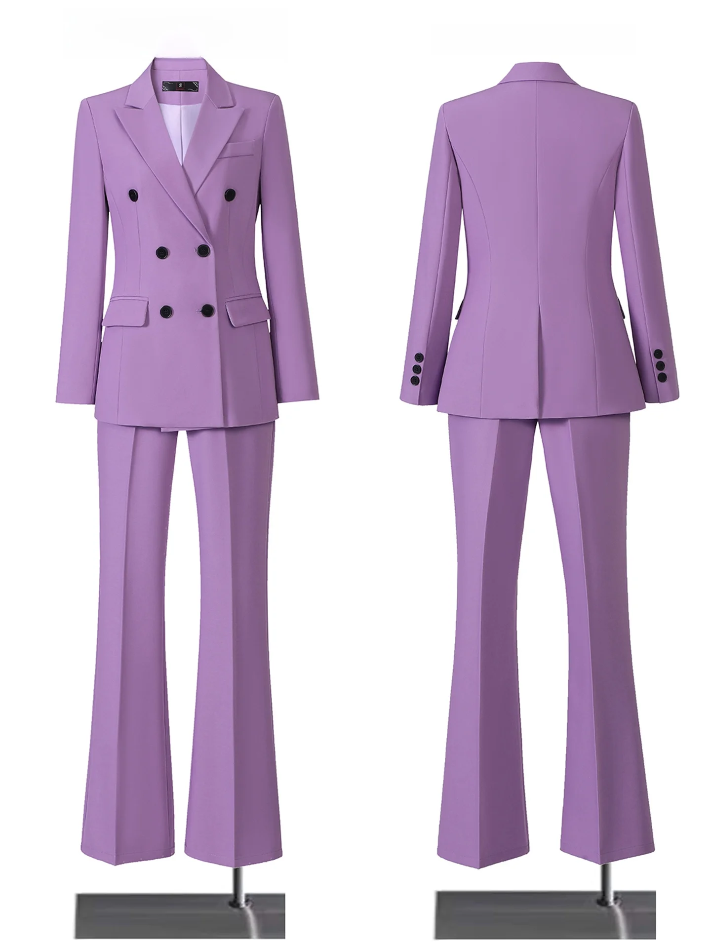 Professional Purple Suit Set for Women Career Workwear Button up Polyester Fiber Long Sleeve Regular Length Pure Color
Professional Purple Suit Set for Women Career Workwear Button up Polyester Fiber Long Sleeve Regular Length Pure Color