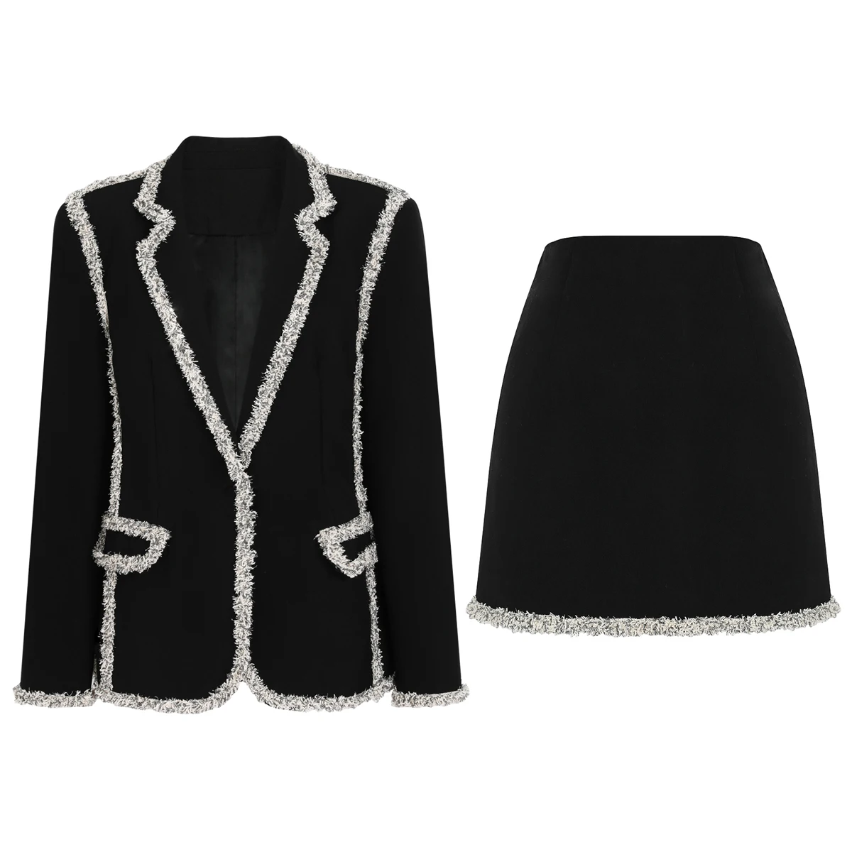 2626 Весенне-осенний новый стиль: элегантный женский костюм с бахромой, состоящий из пиджака и юбки-миди, комплект из двух предметов
2626 Весенне-осенний новый стиль: элегантный женский костюм с бахромой, состоящий из пиджака и юбки-миди, комплект из двух предметов