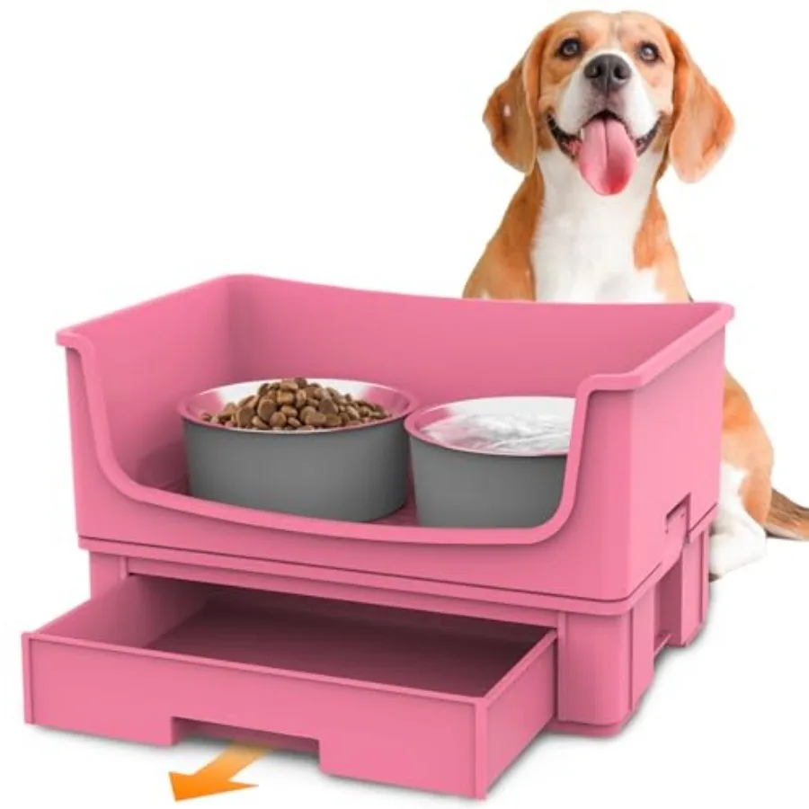 Mess Proof Dog Bowls No Mess Dog Food and Water Bowl Set No Spill Pet Feeder with 2 Stainless Steel Bowls for Dogs
Mess Proof Dog Bowls No Mess Dog Food and Water Bowl Set No Spill Pet Feeder with 2 Stainless Steel Bowls for Dogs
