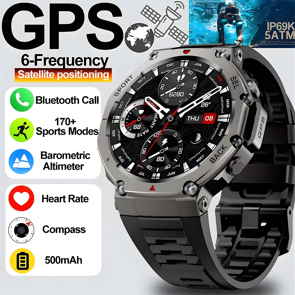 2025 GPS For Huawei Smart Watch For Men 1.43'' AMOLED Screen 5ATM IP69K Waterproof Smart Watch Compass Altimeter Sports Bracelet
2025 GPS For Huawei Smart Watch For Men 1.43'' AMOLED Screen 5ATM IP69K Waterproof Smart Watch Compass Altimeter Sports Bracelet