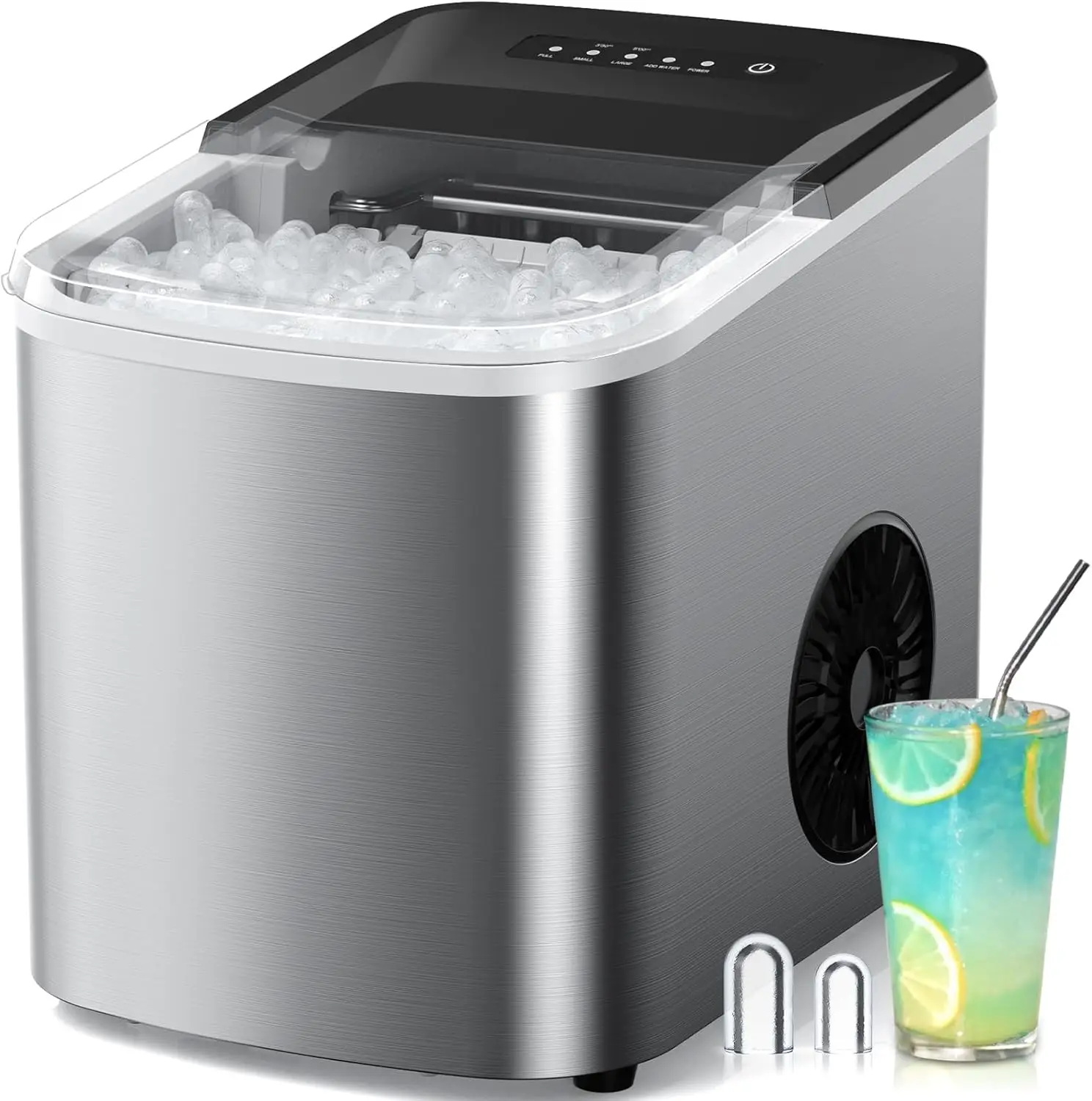 38lbs Per Day Countertop Ice Maker 9 Cubes in 3 5 Min Self Cleaning Portable Ice Machine With 2 Bullet Sizes
38lbs Per Day Countertop Ice Maker 9 Cubes in 3 5 Min Self Cleaning Portable Ice Machine With 2 Bullet Sizes