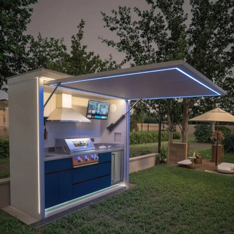 Custom Outdoor Kitchen Island BBQ Station with Sink & Storage Cabinets All-Weather Patio Cooking Island for Backyard
Custom Outdoor Kitchen Island BBQ Station with Sink & Storage Cabinets All-Weather Patio Cooking Island for Backyard