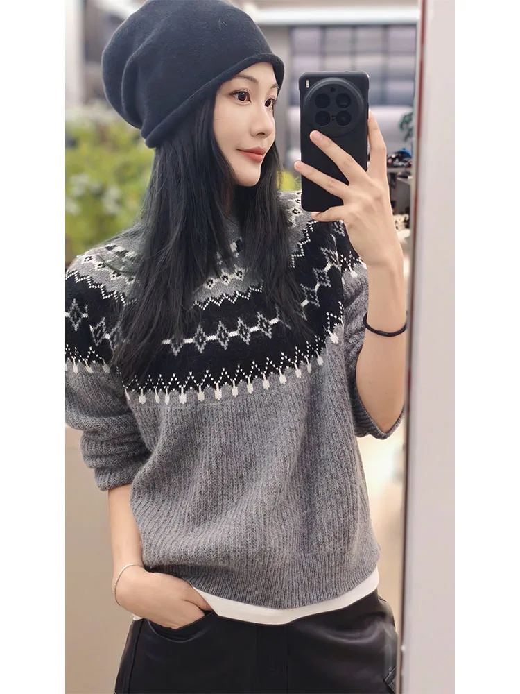 MeiYang Nutta Sweater Wool And Rabbit Fur Knitted Cardigan Front Back Two-Way Wear Commute Style Loose Fit Long Sleeve Knitwear
MeiYang Nutta Sweater Wool And Rabbit Fur Knitted Cardigan Front Back Two-Way Wear Commute Style Loose Fit Long Sleeve Knitwear