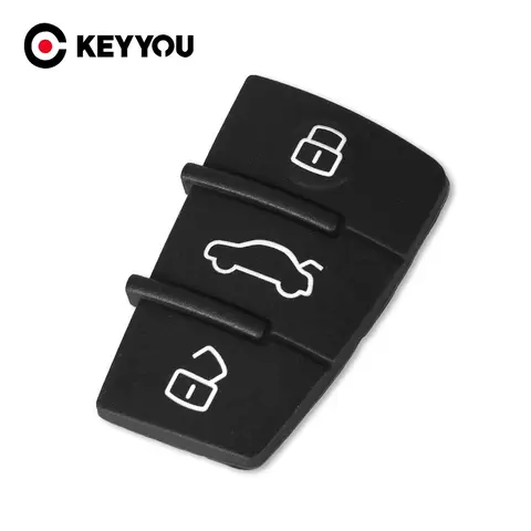 Dandkey For Audi A3 A4 A5 A6 A8 Q5 Q7 TT S LINE RS Rubber Pad Remote Key Keyless Fob 3 Button Switchblade Flip Replacement