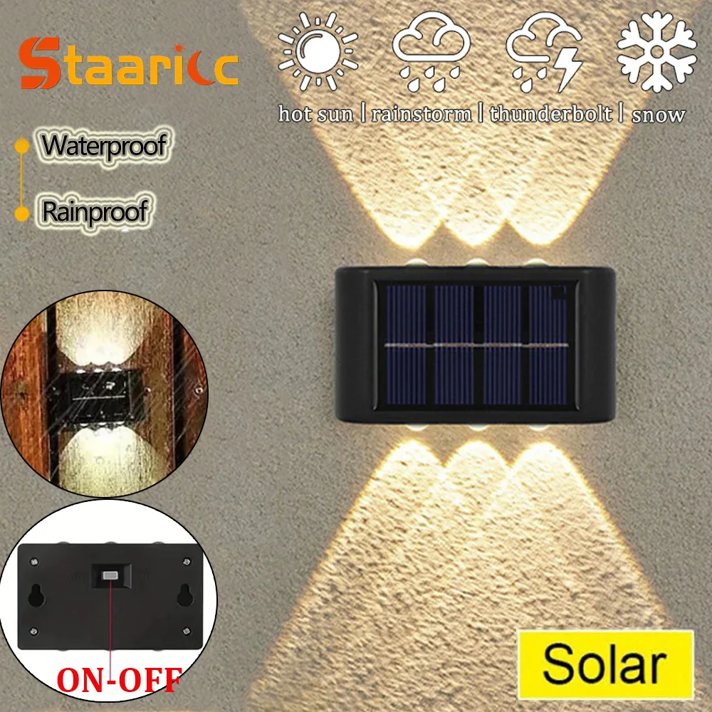 6LED Solar Wall Lamp Outdoor Waterproof Up and Down Illuminate Solar Powered Light for Home Garden Yard Balcony Terrace Street D
6LED Solar Wall Lamp Outdoor Waterproof Up and Down Illuminate Solar Powered Light for Home Garden Yard Balcony Terrace Street D