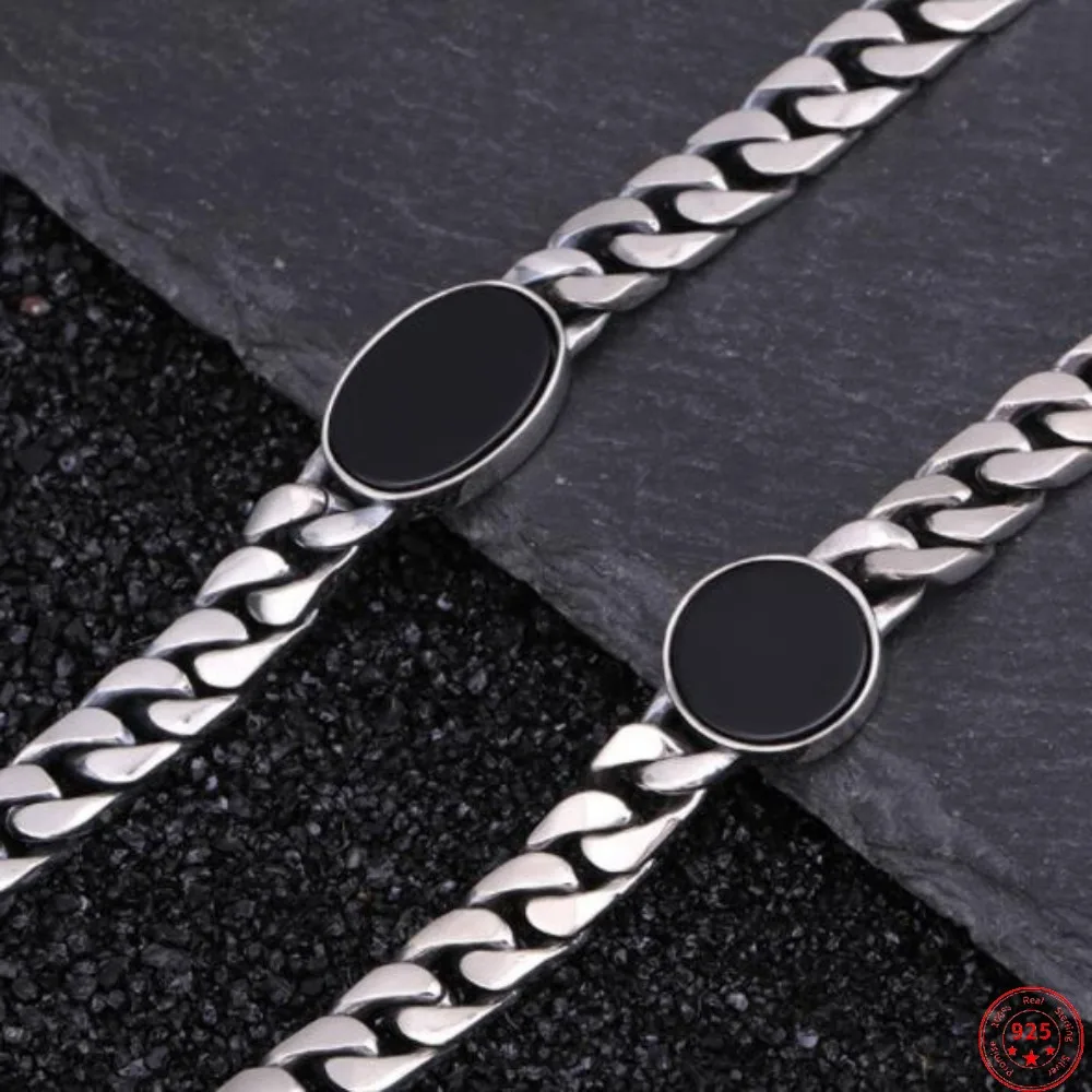 BOCAI Real S925 Sterling Silver Bracelets for Men Women New Fashionr Cuban Link Chain Agate Pure Argentum Jewelry Free Shipping
BOCAI Real S925 Sterling Silver Bracelets for Men Women New Fashionr Cuban Link Chain Agate Pure Argentum Jewelry Free Shipping
