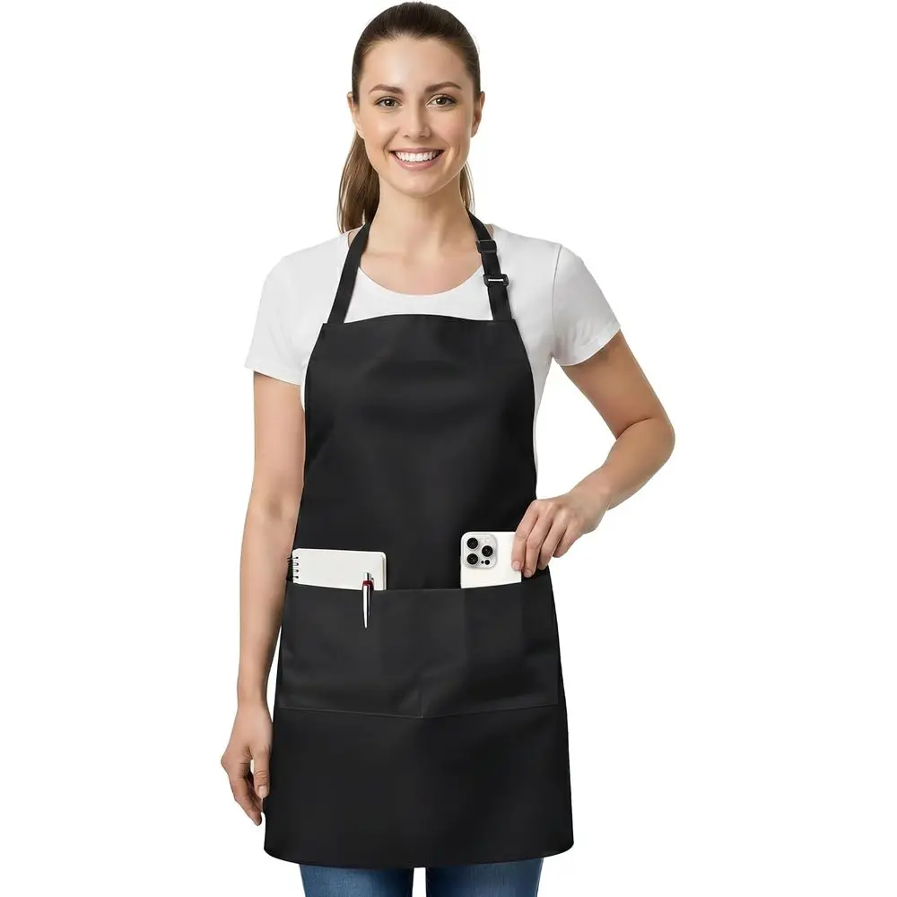 Pack Bib Apron, Adjustable Cooking Apron with 2 Pockets, Water Resistant, Chef Kitchen Apron for Women Men
Pack Bib Apron, Adjustable Cooking Apron with 2 Pockets, Water Resistant, Chef Kitchen Apron for Women Men