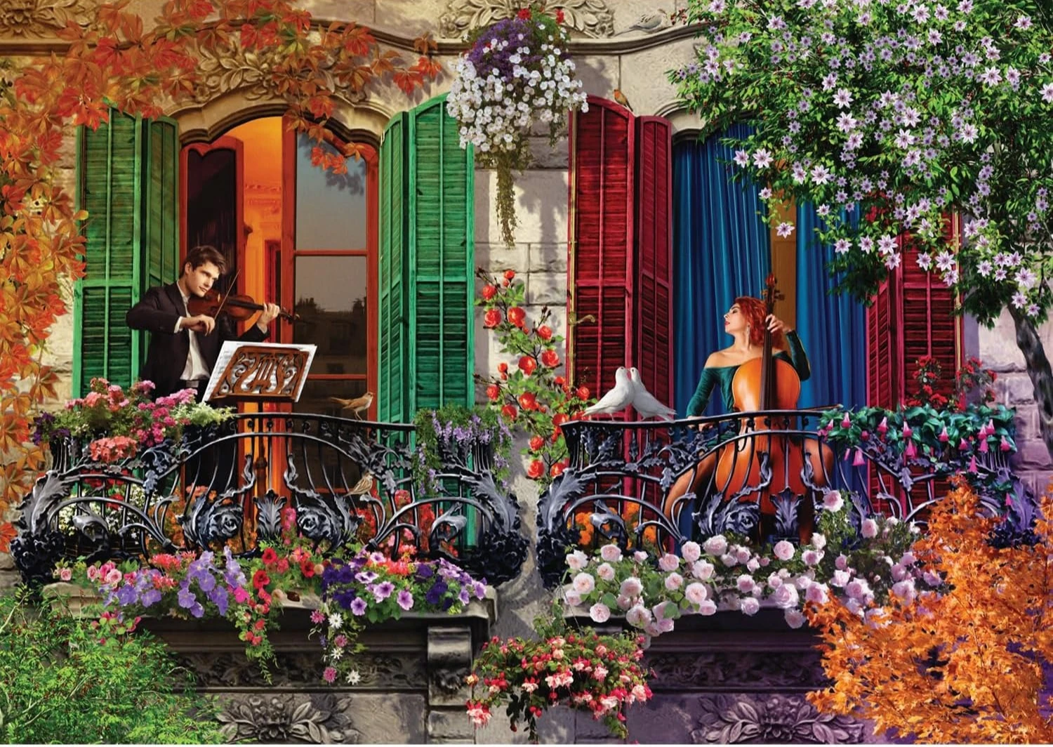 300/500/520/1000 Pieces Wooden Jigsaw Puzzle of Adult The Duet Violin Cello Landscape Puzzles Games Family Toy Christmas Gift
300/500/520/1000 Pieces Wooden Jigsaw Puzzle of Adult The Duet Violin Cello Landscape Puzzles Games Family Toy Christmas Gift