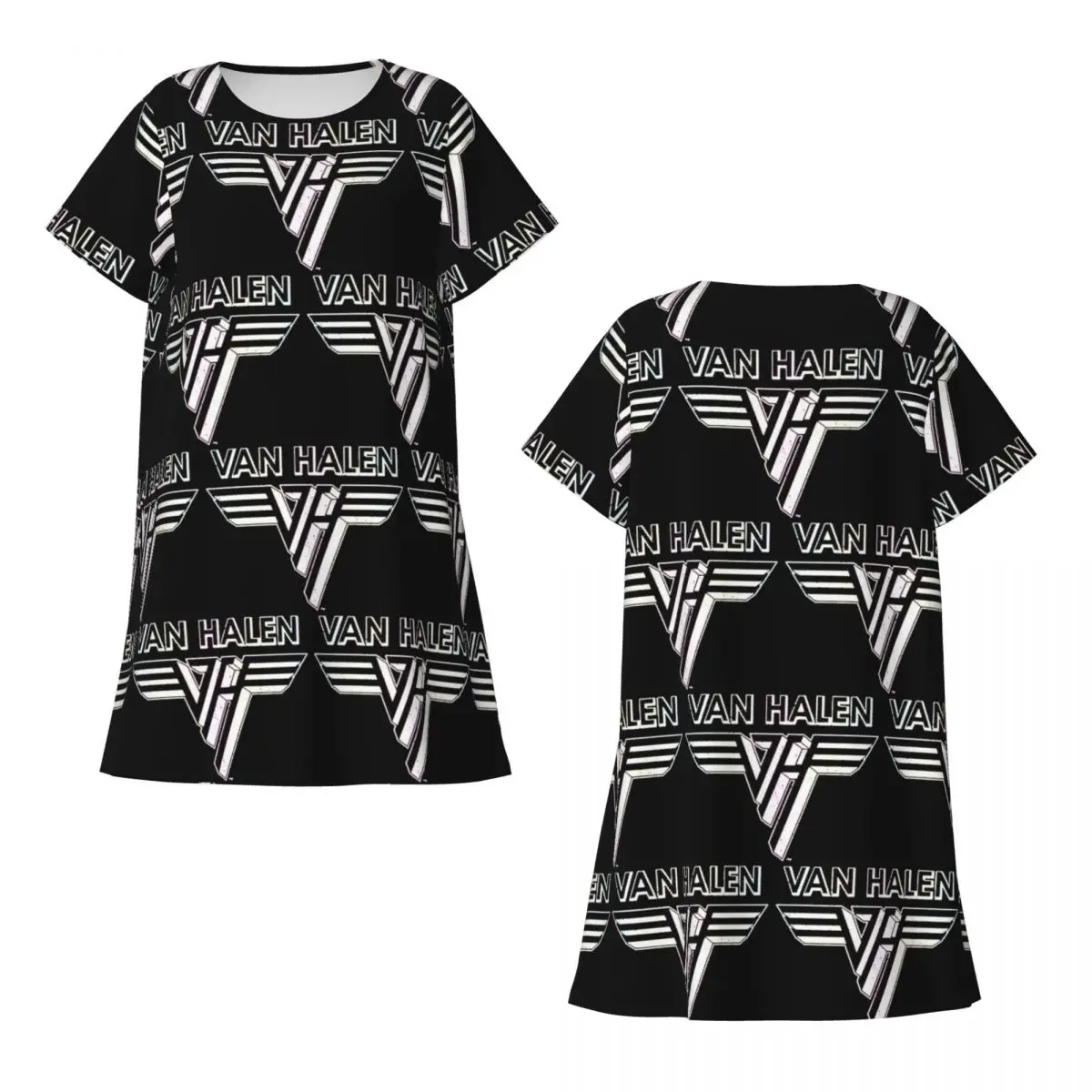 Custom Van Halen 5150 Logo Short Sleeves Nightdress For Sleeping Sleepshirts Women Short Sleeve Nightgowns Loose Pajama Dress
Custom Van Halen 5150 Logo Short Sleeves Nightdress For Sleeping Sleepshirts Women Short Sleeve Nightgowns Loose Pajama Dress
