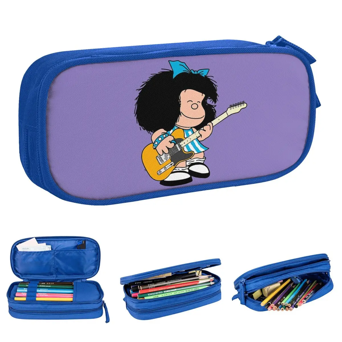 Mafaldas Playing Her Guitar Pencil Cases Fun Kawaii Cartoon Pen Holder Bag Kids Large Storage Students School Gift Pencilcases
Mafaldas Playing Her Guitar Pencil Cases Fun Kawaii Cartoon Pen Holder Bag Kids Large Storage Students School Gift Pencilcases