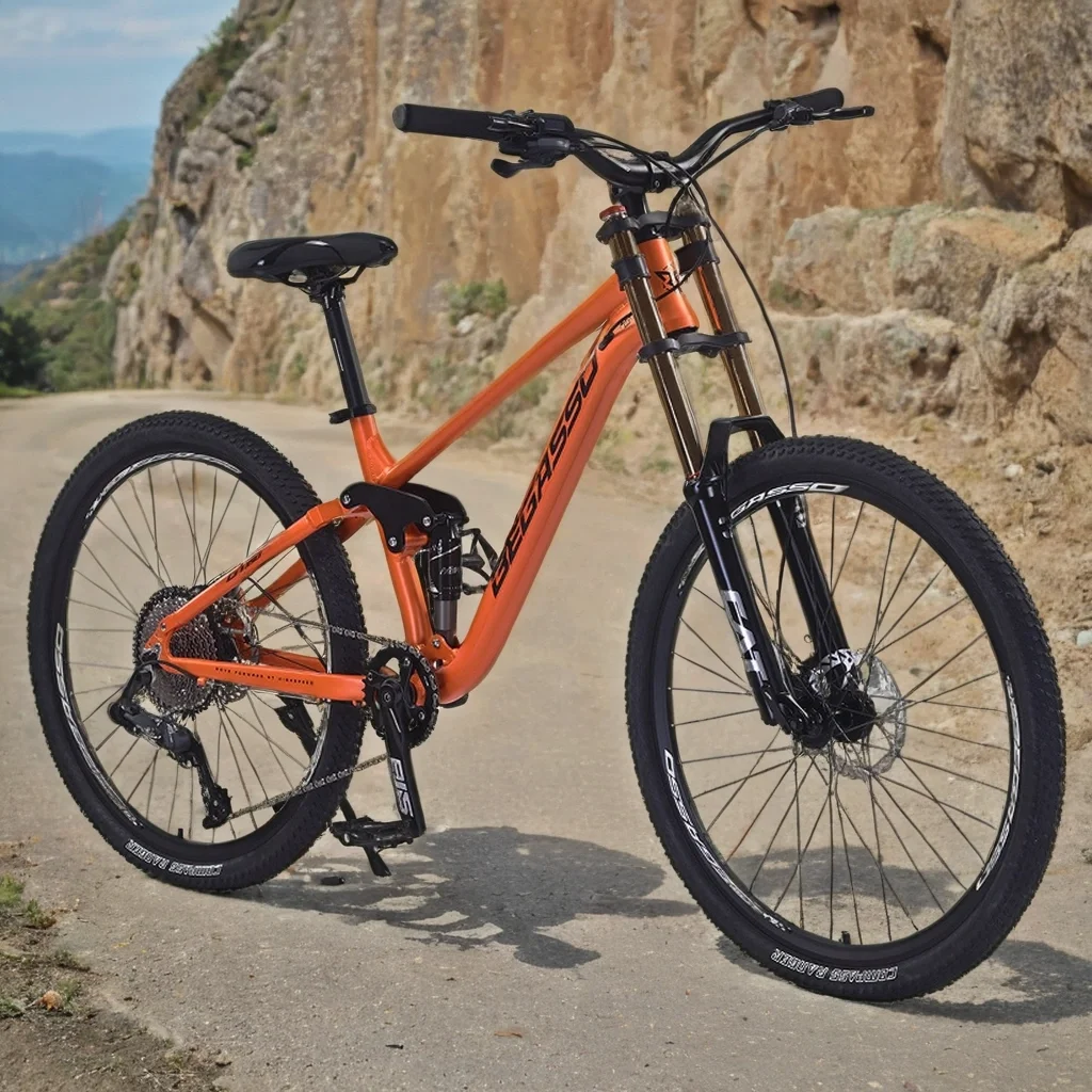 27,5-дюймовый горный велосипед с мягкой подвеской, гидравлическими дисковыми тормозами, двойной подвеской, стальной рамой, 11-скоростной трансмиссией, для даунхилла.
27,5-дюймовый горный велосипед с мягкой подвеской, гидравлическими дисковыми тормозами, двойной подвеской, стальной рамой, 11-скоростной трансмиссией, для даунхилла.