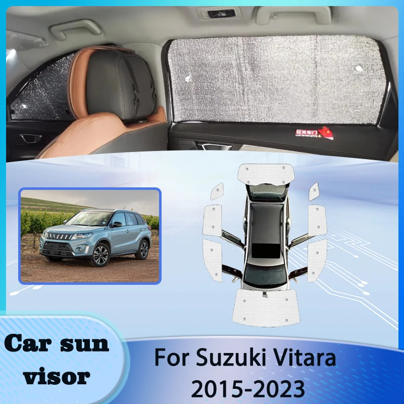 Автомобильный солнцезащитный козырек для Suzuki Vitara, аксессуары 2015-2023, защита от УФ-излучения, накладки на окна, автозапчасти
Автомобильный солнцезащитный козырек для Suzuki Vitara, аксессуары 2015-2023, защита от УФ-излучения, накладки на окна, автозапчасти