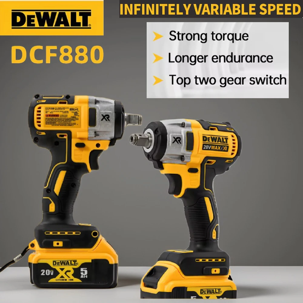 Dewalt DCF880 with LED ring light illumination 203Nm rated torque cordless brushless electric impact wrench,
Dewalt DCF880 with LED ring light illumination 203Nm rated torque cordless brushless electric impact wrench,