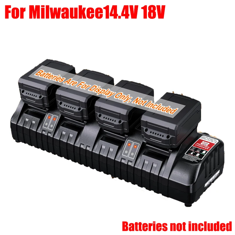 Lithium Batteries Charger Multi-port Fast Charger with 2 USB Output Ports Compatible with For Milwaukee 18V Lithium Batteries
Lithium Batteries Charger Multi-port Fast Charger with 2 USB Output Ports Compatible with For Milwaukee 18V Lithium Batteries