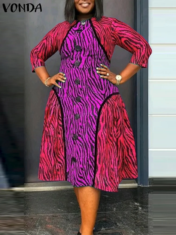 VONDA Women Spring Printing Midi Dress 2025 Bohemian Sundress O-Neck Elegant Sundress Casual Loose Robe Oversized Party Vestidos
VONDA Women Spring Printing Midi Dress 2025 Bohemian Sundress O-Neck Elegant Sundress Casual Loose Robe Oversized Party Vestidos