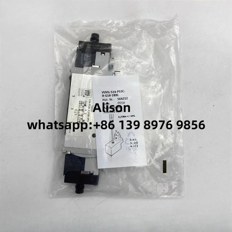 Original solenoid valve VUVG-L14-M52-AT-G18-1P3 566499 VUVG-L14-M52-AT-G18-1H2L-W1 576256
Original solenoid valve VUVG-L14-M52-AT-G18-1P3 566499 VUVG-L14-M52-AT-G18-1H2L-W1 576256