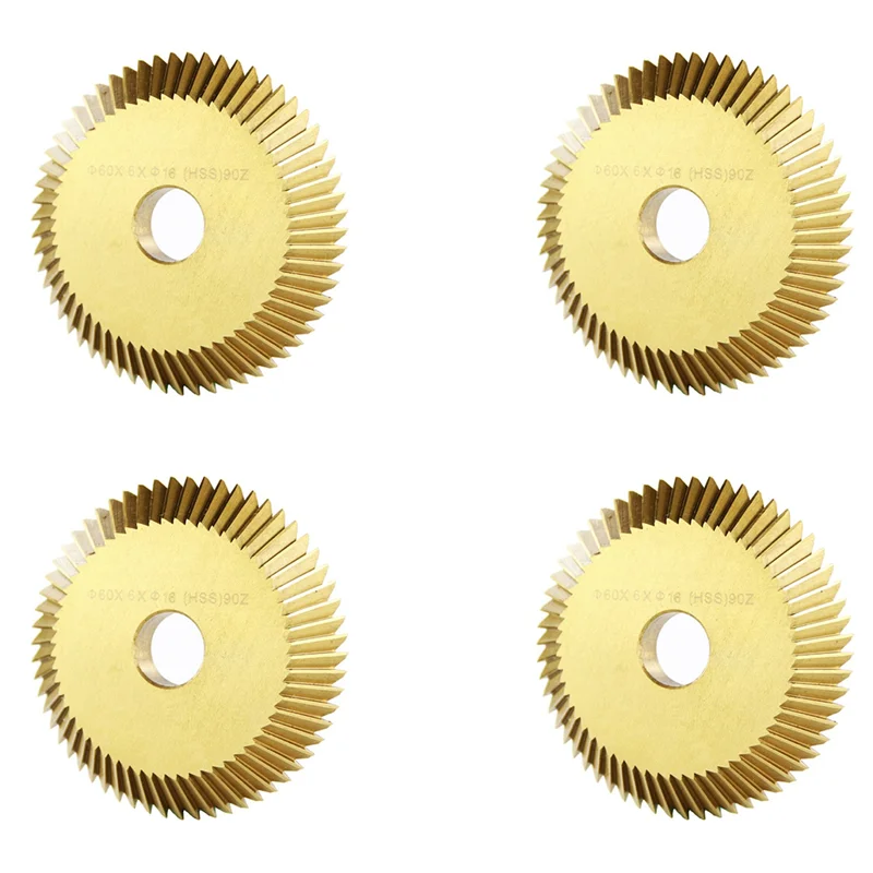 4X титановое покрытие 60X6x16 мм лезвие для резки ключей для всех горизонтальных дисковых резаков для ключей-ABXK 
4X титановое покрытие 60X6x16 мм лезвие для резки ключей для всех горизонтальных дисковых резаков для ключей-ABXK