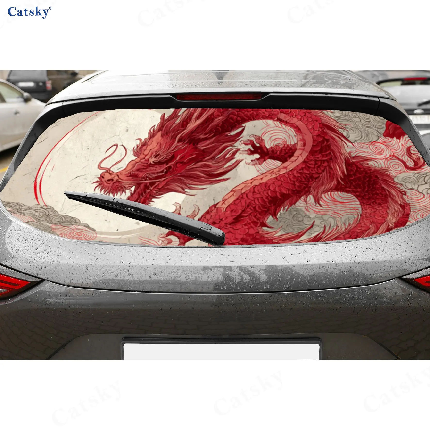 Red Dragon Oriental Adventure PVC Perforated Car Vinyl Wraps, Durable Car Rear Windshield Sticker, Waterproof Car Rear Window De
Red Dragon Oriental Adventure PVC Perforated Car Vinyl Wraps, Durable Car Rear Windshield Sticker, Waterproof Car Rear Window De